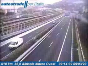 Imagen de vista previa de la cámara web Albisola Superiore - Traffic A10 - KM 36,0